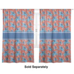 Blue Parrot Curtain Panel - Custom Size