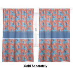 Blue Parrot Curtain Panel - Custom Size