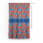 Blue Parrot Curtain Panel - Custom Size