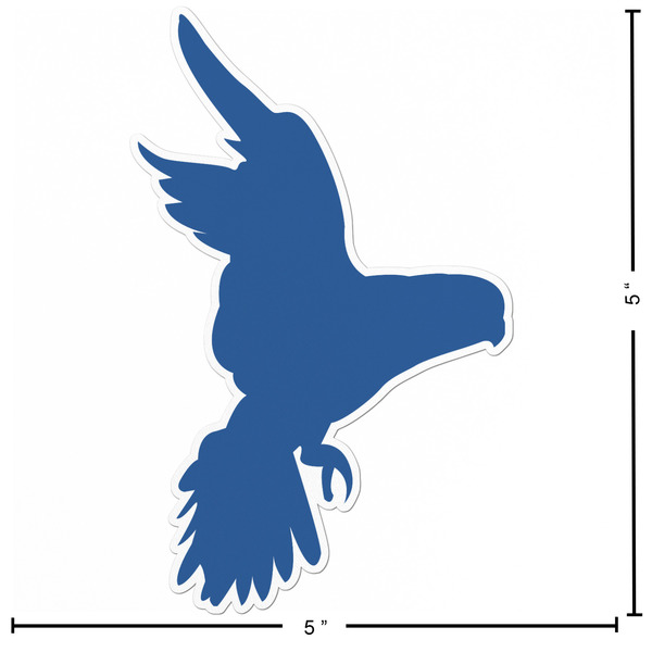 Blue Parrot Custom Shape Iron On Patches - L - APPROVAL