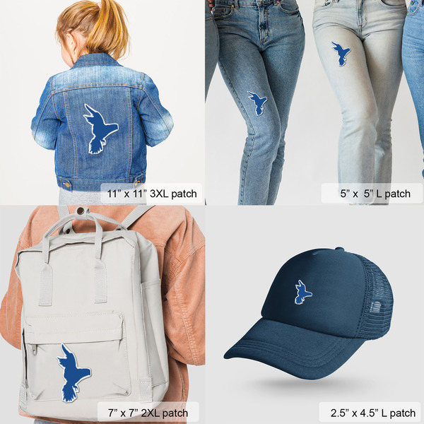 Blue Parrot Custom Shape Iron On Patches - LIFESTYLE