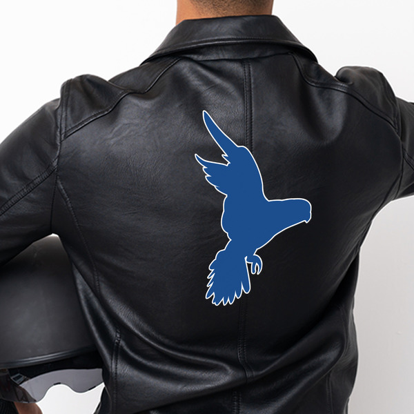 Blue Parrot Custom Shape Iron On Patches - XXXL - APPROVAL