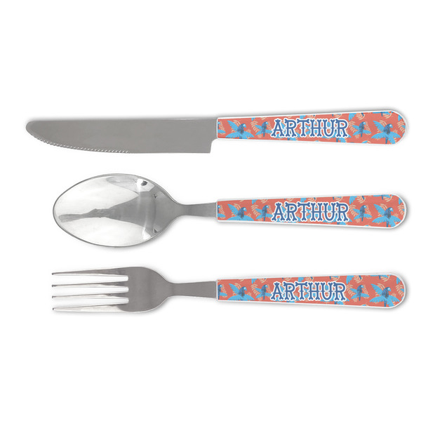 Custom Blue Parrot Cutlery Set (Personalized)