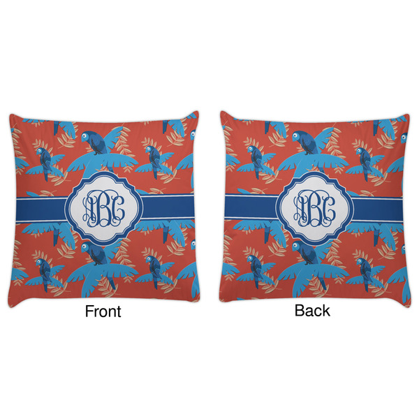 Blue Parrot Decorative Pillow Case - Approval