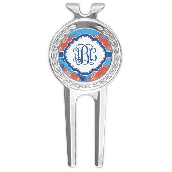 Custom Blue Parrot Golf Divot Tool & Ball Marker (Personalized)