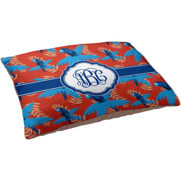 Blue Parrot Dog Bed - Large