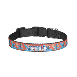 Blue Parrot Dog Collar - Small (Personalized)