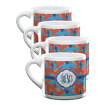 Blue Parrot Double Shot Espresso Cups - Set of 4 (Personalized)