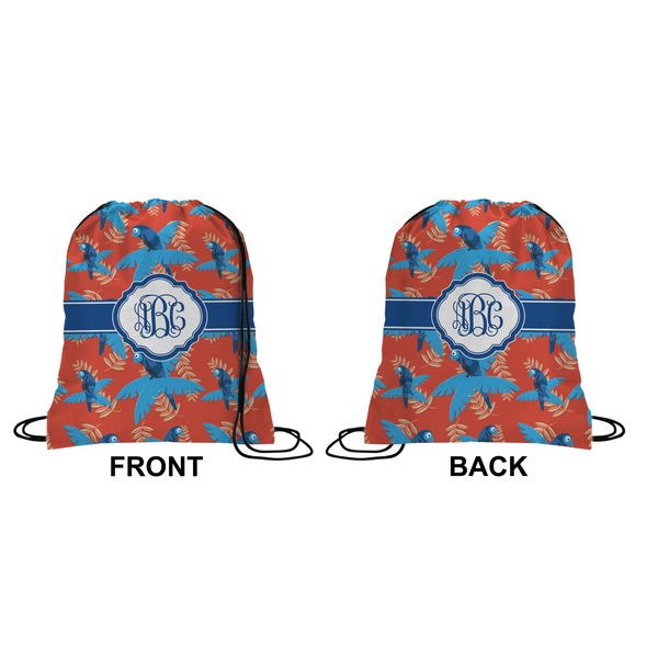 Blue Parrot Drawstring Backpack