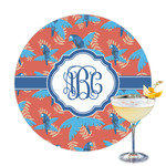 Blue Parrot Printed Drink Topper - 3.25" (Personalized)
