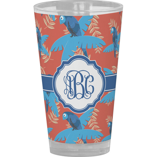 Custom Blue Parrot Pint Glass - Full Color (Personalized)