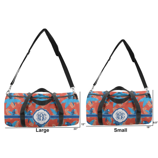 Blue Parrot Duffle Bag Small and Large