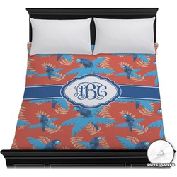 Blue Parrot Duvet Cover - Full / Queen (Personalized)