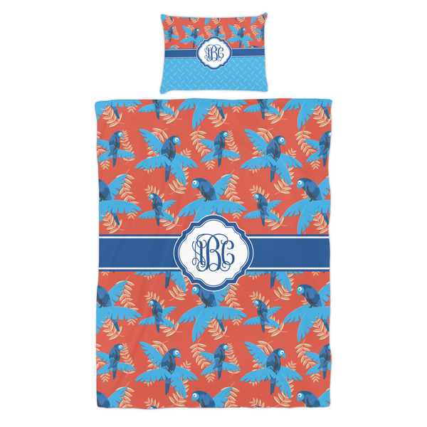 Blue Parrot Duvet Cover Set - Twin - Alt Approval