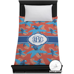 Blue Parrot Duvet Cover - Twin XL (Personalized)