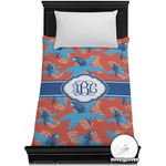 Blue Parrot Duvet Cover - Twin (Personalized)