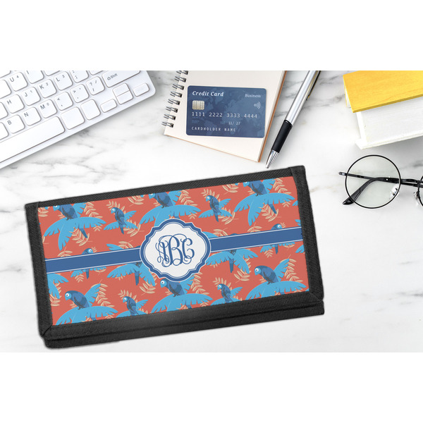 Blue Parrot DyeTrans Checkbook Cover - LIFESTYLE