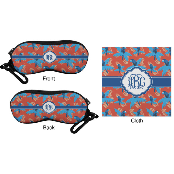Blue Parrot Eyeglass Case & Cloth (Approval)