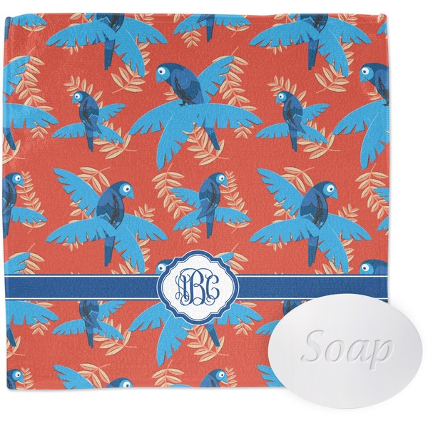 Custom Blue Parrot Washcloth (Personalized)