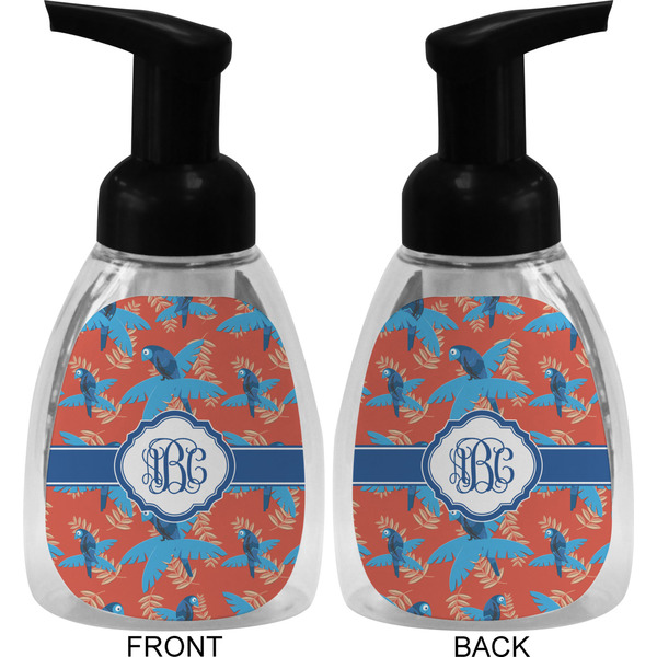 Blue Parrot Foam Soap Bottle (Front & Back)