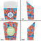 Blue Parrot French Fry Favor Box - Front & Back View