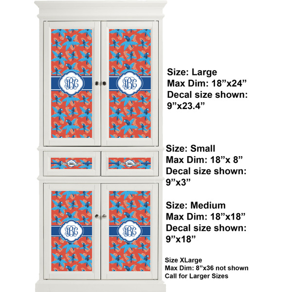 Blue Parrot Full Cabinet (Show Sizes)