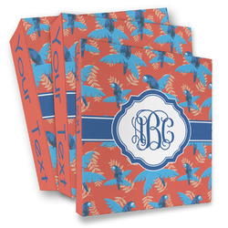 Blue Parrot 3 Ring Binder - Full Wrap (Personalized)
