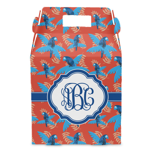 Blue Parrot Gable Favor Box - Front