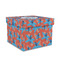 Blue Parrot Gift Boxes with Lid - Canvas Wrapped - Medium - Front/Main