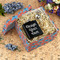 Blue Parrot Gift Boxes with Lid - Canvas Wrapped - X-Large - In Context