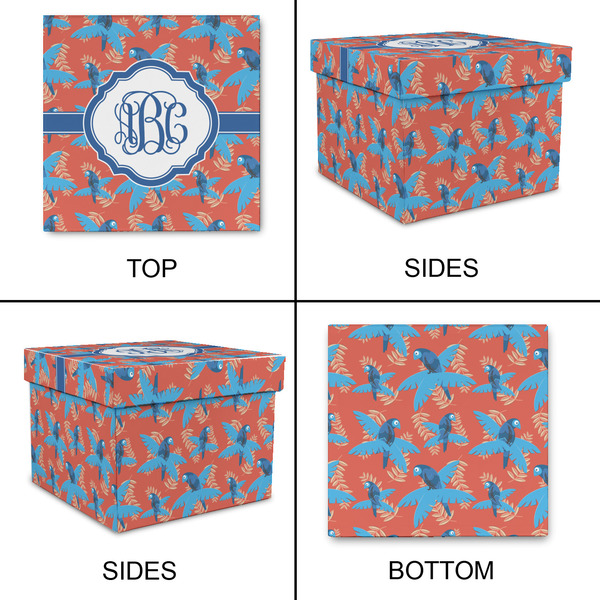Blue Parrot Gift Boxes with Lid - Canvas Wrapped - XX-Large - Approval