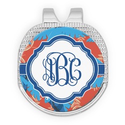 Blue Parrot Golf Ball Marker - Hat Clip - Silver