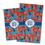 Blue Parrot Golf Towel - Poly-Cotton Blend w/ Monograms