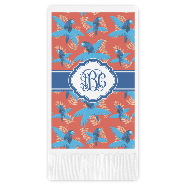 Custom Blue Parrot Guest Towels - Full Color (Personalized)