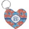 Blue Parrot Heart Keychain (Personalized)