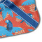 Blue Parrot Hooded Baby Towel- Detail Corner
