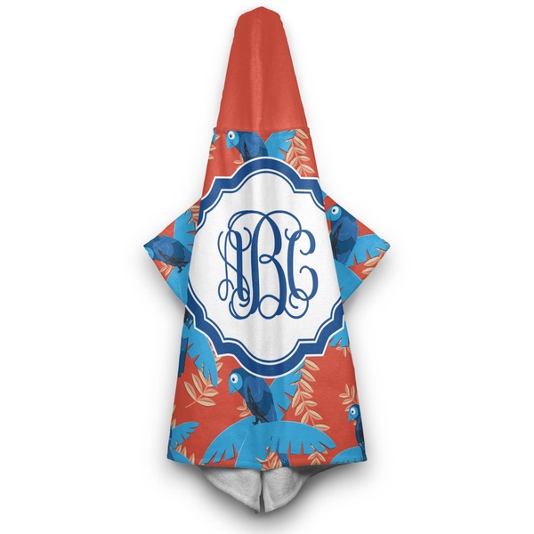 Blue Parrot Hooded Towel - Hanging