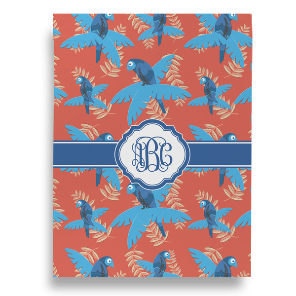 Blue Parrot House Flags - Double Sided - FRONT