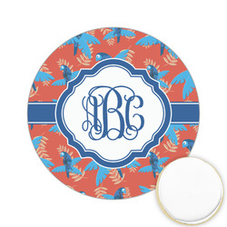 Blue Parrot Printed Cookie Topper - 2.15" (Personalized)