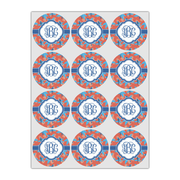 Blue Parrot Icing Circle - Small - Set of 12