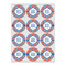 Blue Parrot Icing Circle - Small - Set of 12