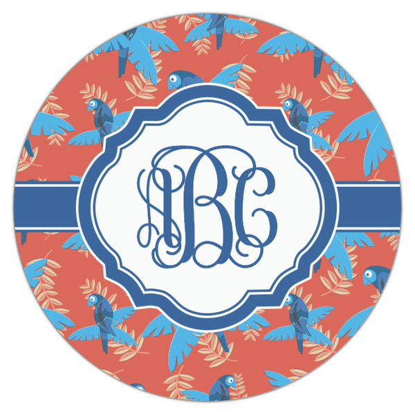 Blue Parrot Icing Circle - Small - Single