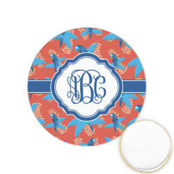 Blue Parrot Printed Cookie Topper - 1.25" (Personalized)