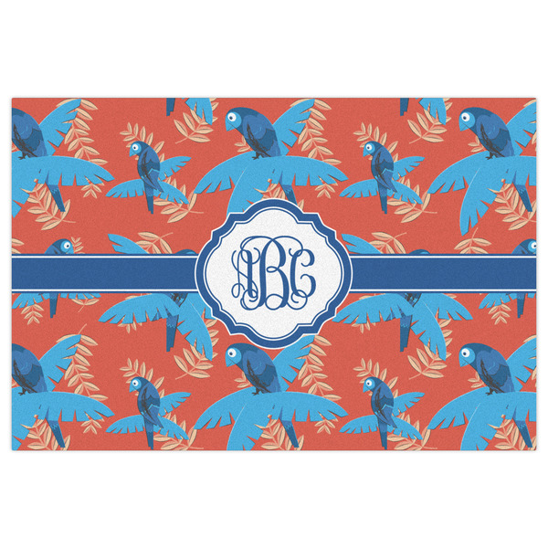 Blue Parrot Indoor / Outdoor Rug - 2'x3' - Front Flat