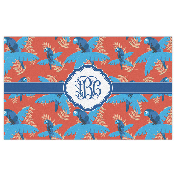 Blue Parrot Indoor / Outdoor Rug - 3'x5' - Front Flat