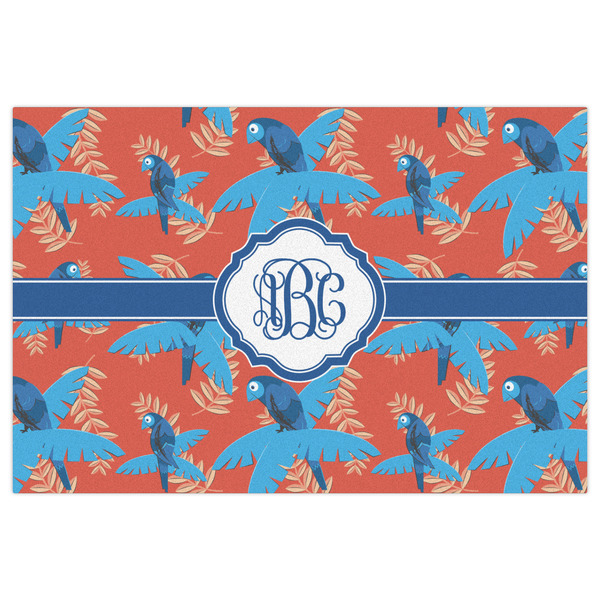 Blue Parrot Indoor / Outdoor Rug - 4'x6' - Front Flat