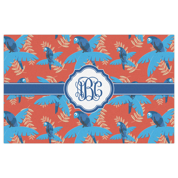 Blue Parrot Indoor / Outdoor Rug - 5'x8' - Front Flat