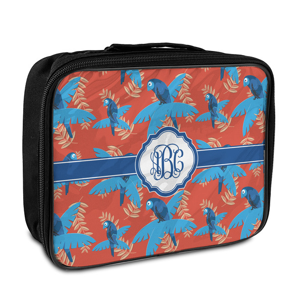 Custom Blue Parrot Insulated Lunch Bag (Personalized)