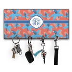 Blue Parrot Key Hanger w/ 4 Hooks w/ Monogram