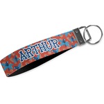 Blue Parrot Webbing Keychain Fob - Large (Personalized)